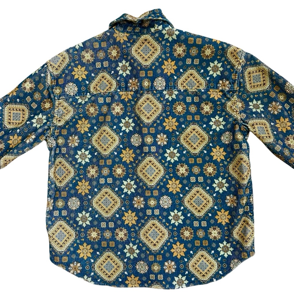Kith Apollo Button Down Boho Cotton Corduroy Prin… - image 5